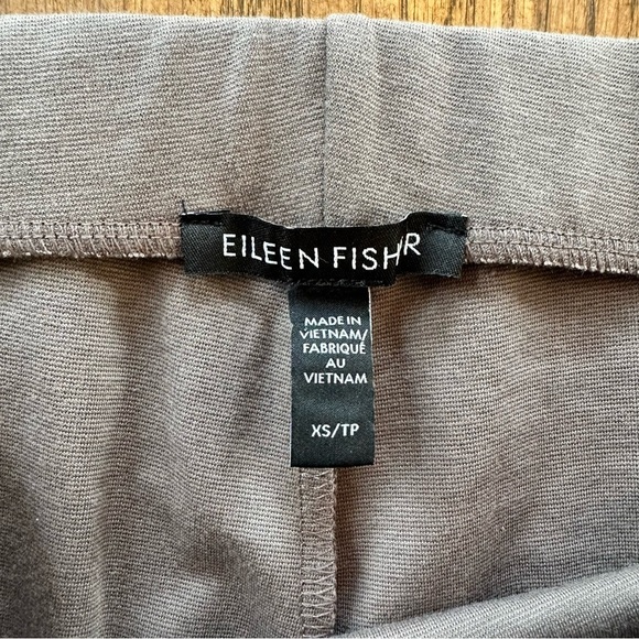 Eileen Fisher Cotton Blend Pull On Pants Size XS Brown Casual Comfy Elastic - Picture 2 of 9